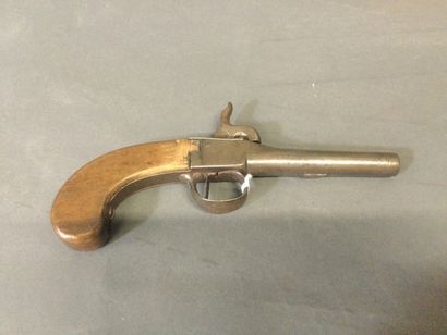 null Travelling percussion pistol, circa 1840. 1 shot