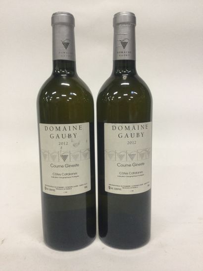 null 2 Bouteilles COUME GINESTE domaine GAUBY côte Catalanes 2012 ( blanc )