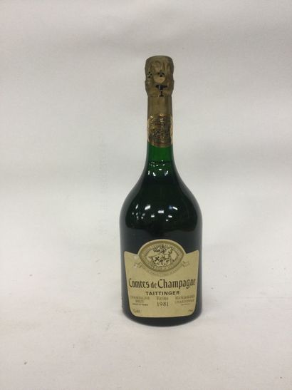 null 1 bouteille champagne TAITTINGER COMTES DE CHAMPAGNE 1981
