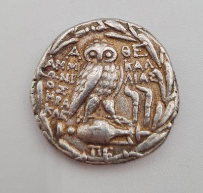 null Monnaie Grecque - ATTIQUE - ATHÈNES ( c. 150 av. J.C) - Tétradrachme stéphanophore...