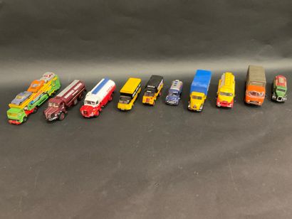 Lot of 10 trucks, some advertising, scale...