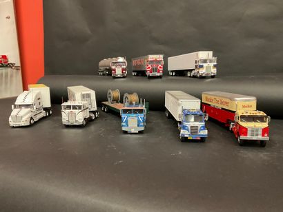 lot of 8 American semi-trailers, scale 1...