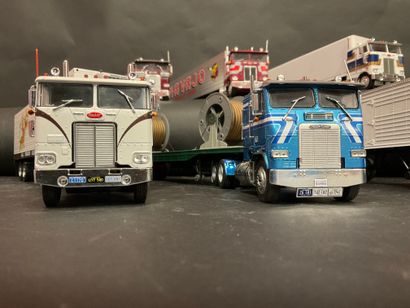 null lot of 8 American semi-trailers, scale 1/43