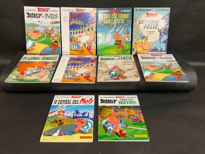 null ASTERIX, Lot de 10 Albums éditions des années 80-90, état d'usage correct.