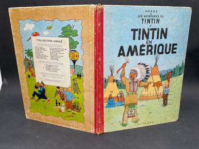 null Les aventures de Tintin. Tintin en Amérique, éditions Casterman de 1960, état...