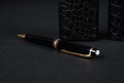 null MONTBLANC. Meisterstuck, Leather case including Fountain pen (gold plated),...