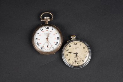 null Deux montres à gousset E.MOUGIN à Besançon et Chronomètre ZENA