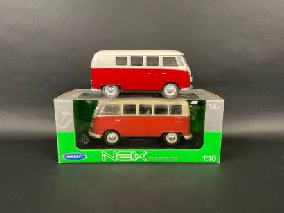 null Lot de 2 véhicules : NEX, échelle 1/18 WOLSWAGEN T1 BUS et SOLIDO, échelle 1/18...