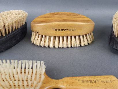 null Set of 5 brand-new, high-quality "SUZY" brushes for shoes or other uses.