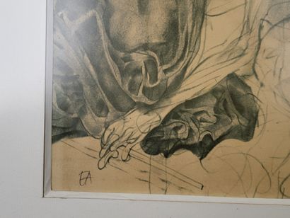 null Claude WEISBUCH (1927-2014), Les cavaliers, Lithograph, signed lower right in...