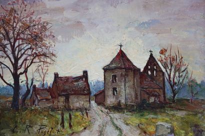 null Claude Roger PUGET (1911-2002). Village landscape. Oil on canvas. Signed lower...