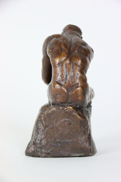 null Subject in bronze. Modern edition. Representation of the Thinker (after the...