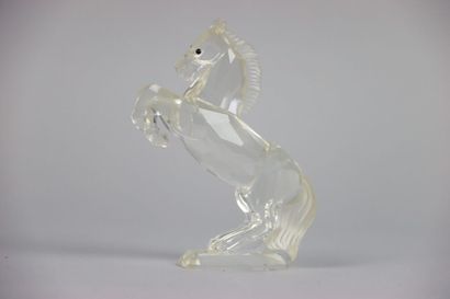 null SWAROVSKY. Crystal subject representing the white stallion. Height: 11 cm
