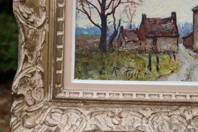 null Claude Roger PUGET (1911-2002). Village landscape. Oil on canvas. Signed lower...