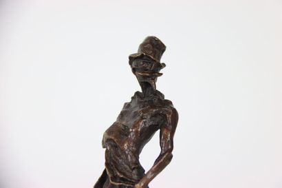 null Subject in bronze, modern edition representing Ratapoil after the work of Daumier...