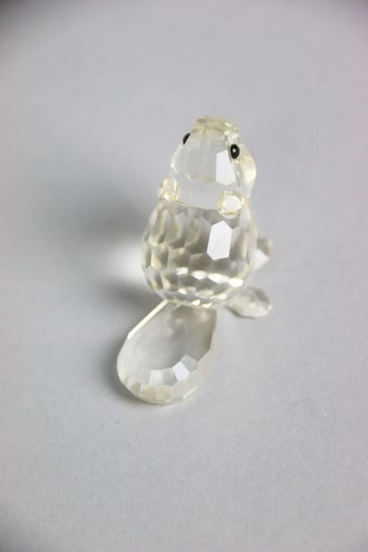 null SWAROVSKY. Crystal subject in the shape of beaver. Height: 3 cm
