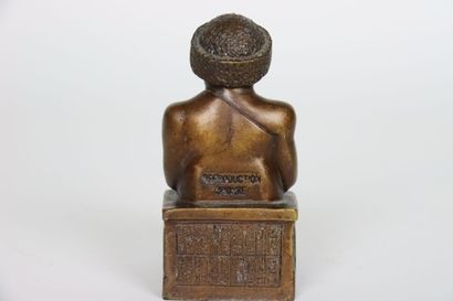 null Bronze subject, modern edition, representing the GUDEA (Ancient Egypt) H : 11...