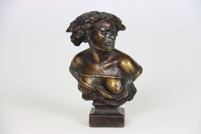 null Bronze subject, modern edition, representing the Captive Negress (Slavery) after...