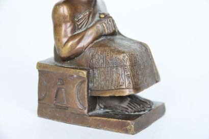 null Bronze subject, modern edition, representing the GUDEA (Ancient Egypt) H : 11...