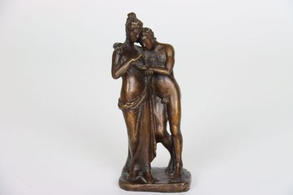 null Subject in bronze, modern edition, representing Love and Psyche after the work...