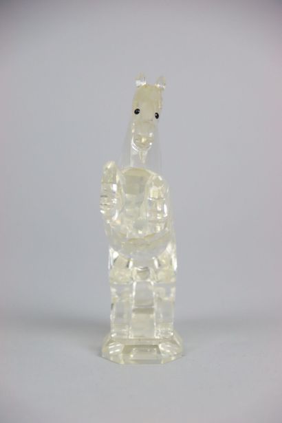 null SWAROVSKY. Crystal subject representing the white stallion. Height: 11 cm