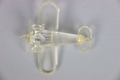 null SWAROVSKY. Crystal subject representing a plane. Dimensions: 8 cm.