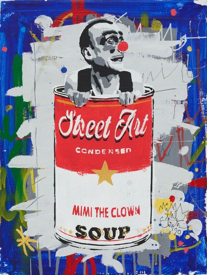 MIMI THE CLOWN (1974) Street art soup

2020

Acrylic on canvas

62 x 47 cm