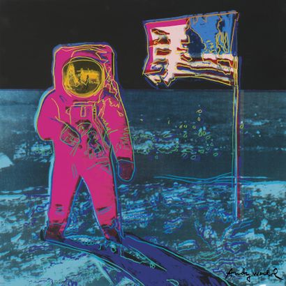 Andy WARHOL (d'après) (1928 - 1987) "Moonwalk
Color silkscreen on paper 
Signed in...