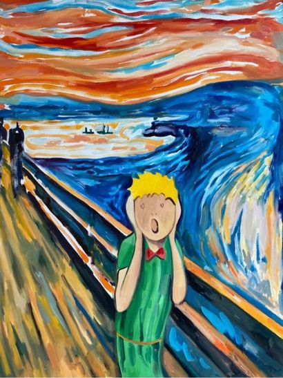 SOKAR (né en 1988) "Le Petit Prince revisite Munch" from the portfolio "Voyage initiatique...