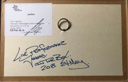 JONONE (né en 1963) "Blue Signature, 2018
Plexiglas
Signed on the back, limited edition...