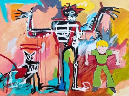SOKAR (né en 1988) "Le Petit Prince revisite Basquiat" from the portfolio "Voyage...