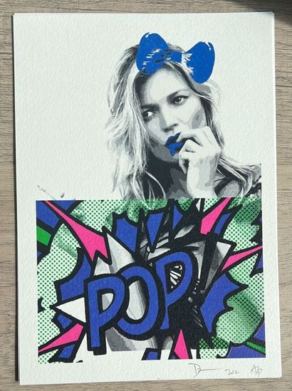 DEATH NYC (né en 1979) "Kate MOSS POP
Lithograph
Signed, dated and numbered
42 x...