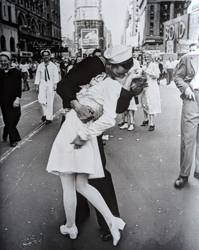 null Press photograph of V-J Day in Times Square
Black and white print on Lambda...