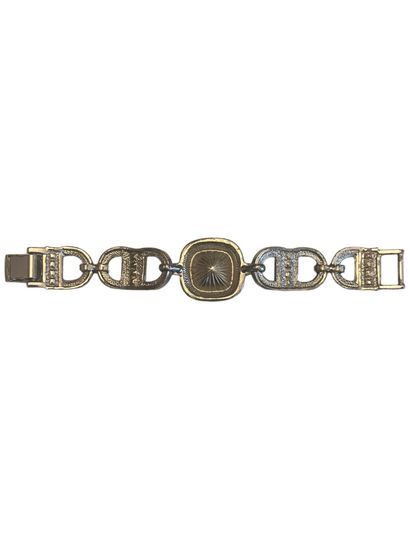 CHRISTIAN DIOR BOUTIQUE Openwork articulated link bracelet featuring the brand's...