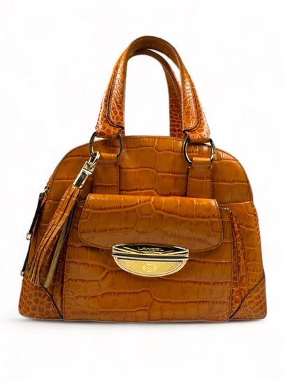 LANCEL BAG ADJANI
Orange crocodile pattern leather 
Gold metal
Dustbag
33 x 26 x...