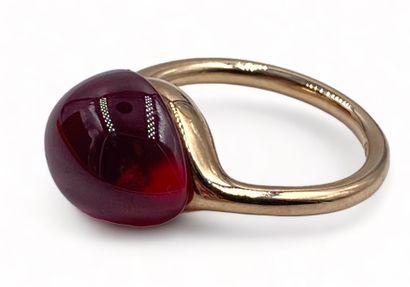 POMELLATO CAPRI ring
Passion red ruby
375° pink gold 
Finger size: 52
Signed and...