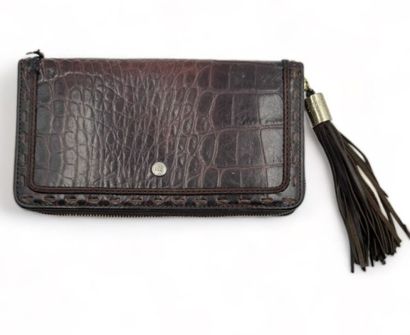 LANCEL PREMIER FLIRT wallet
Brown crocodile-style leather
Gold-plated metal 
19 x...