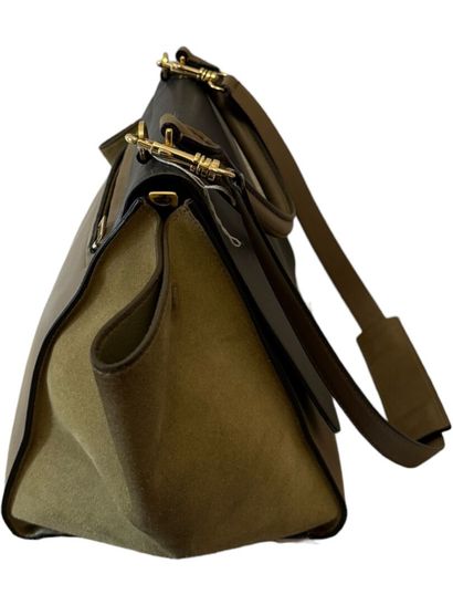CELINE par Phoebe PHILO (2008-2018) TRAPEZE bag, 2012
Black and taupe leather, green...