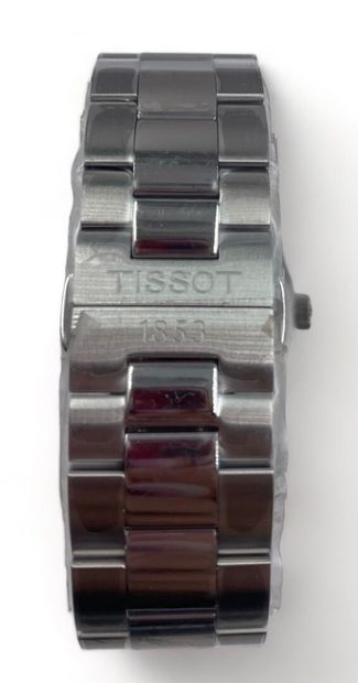 TISSOT Montre d'homme bracelet POWERMATIC 80 
Acier gris, cadran bleu marine à index,...