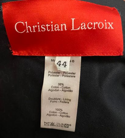 Christian LACROIX Trench 
Polyester et coton noir
Taille 44

Très bon état