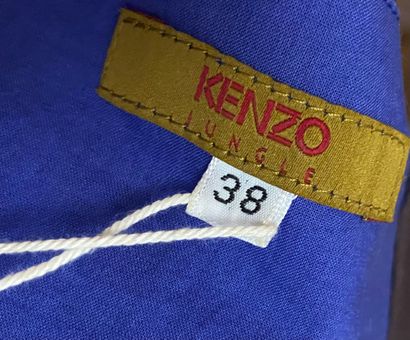 KENZO Robe 
Coton bleu et brun 
Taille 38

Très bon état