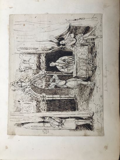 null Album amicorum du XIXe siècle
Composé de 37 dessins dont des vues de Mezières
18,5...