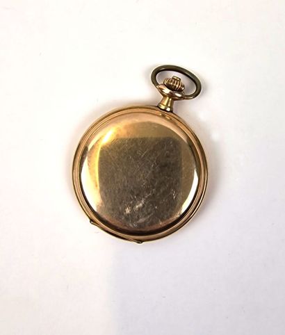 null Gold-plated "savonnette" pocket watch
Engraved on the inside of the lid: "GM...