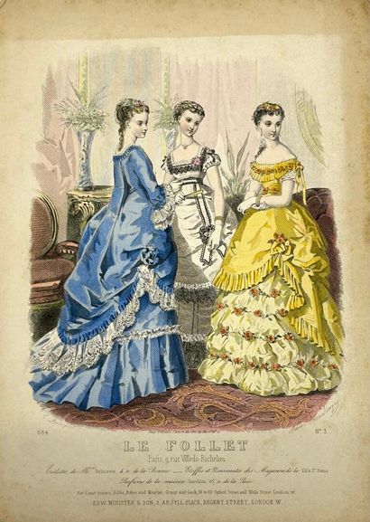 null Set of twenty-eight (28) prints on Fashion including:

Le Moniteur des dames...