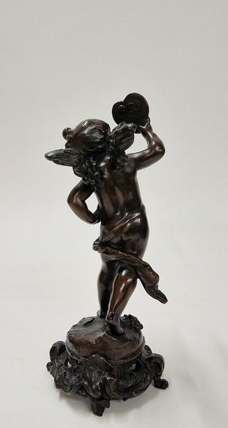 null Auguste MOREAU (1834-1917)
Love
Bronze with brown patina
Signed
Founder's mark...