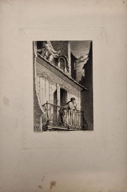 null A set of forty-four (44) prints (lithograph, drypoint, etching) on the theme...