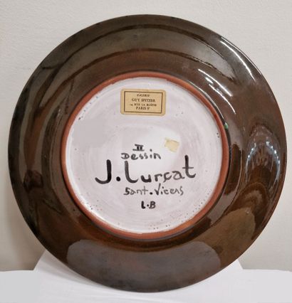 null Jean LURCAT (1892-1966) :
II Drawing
Polychrome glazed ceramic proof
Sant-Vicens...