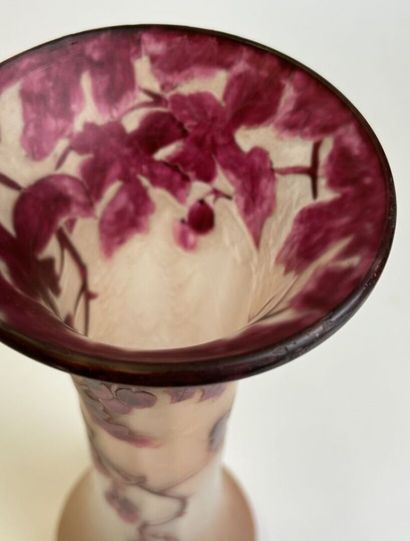 null François Théodore LEGRAS (1839-1916)
Acid-etched blown glass vase decorated...