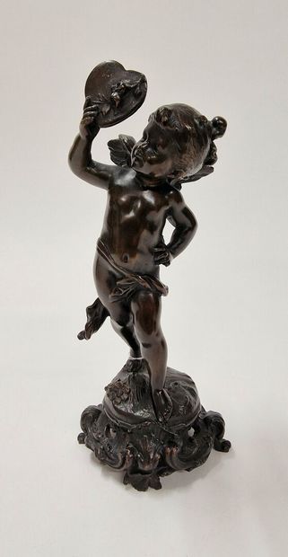 null Auguste MOREAU (1834-1917)
Love
Bronze with brown patina
Signed
Founder's mark...