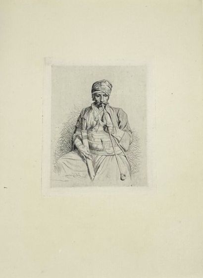 null Jean-Léon GEROME (1824-1904) (after)
The Egyptian Smoker, 1868
Etching 
Print...
